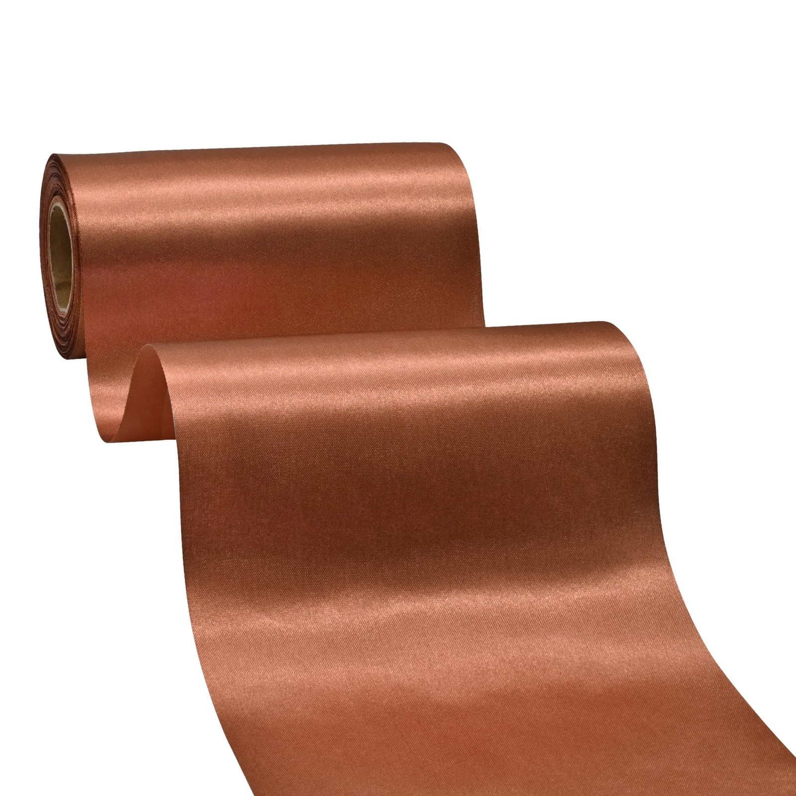 BVIEAKD Wide Brown Satin Ribbon 6 Inch x 25 Continuous 6 Inch；25Y,