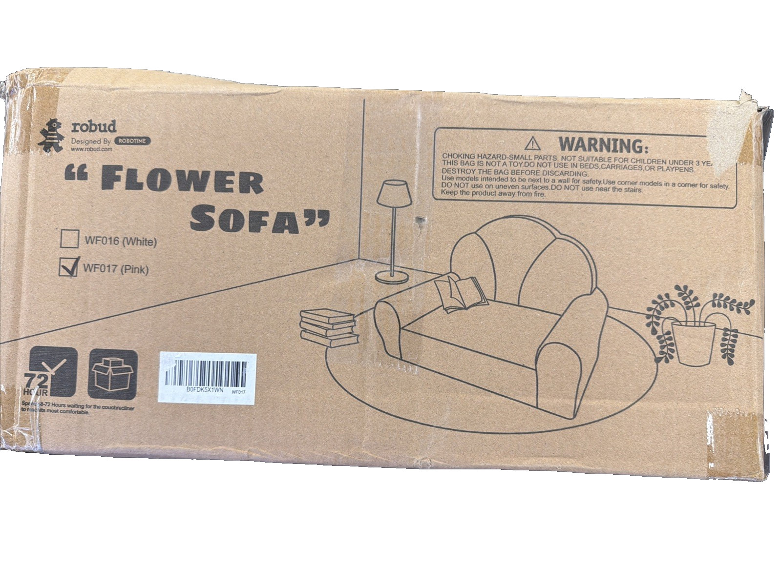 Toddler Chair, Comfy Kids Sofa with Teddy Fleece, High Resilience Sponge, and...