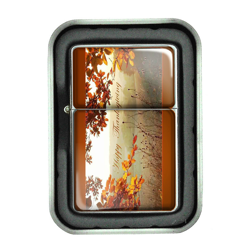 Thanksgiving D8 Flip Top Oil Lighter Windproof