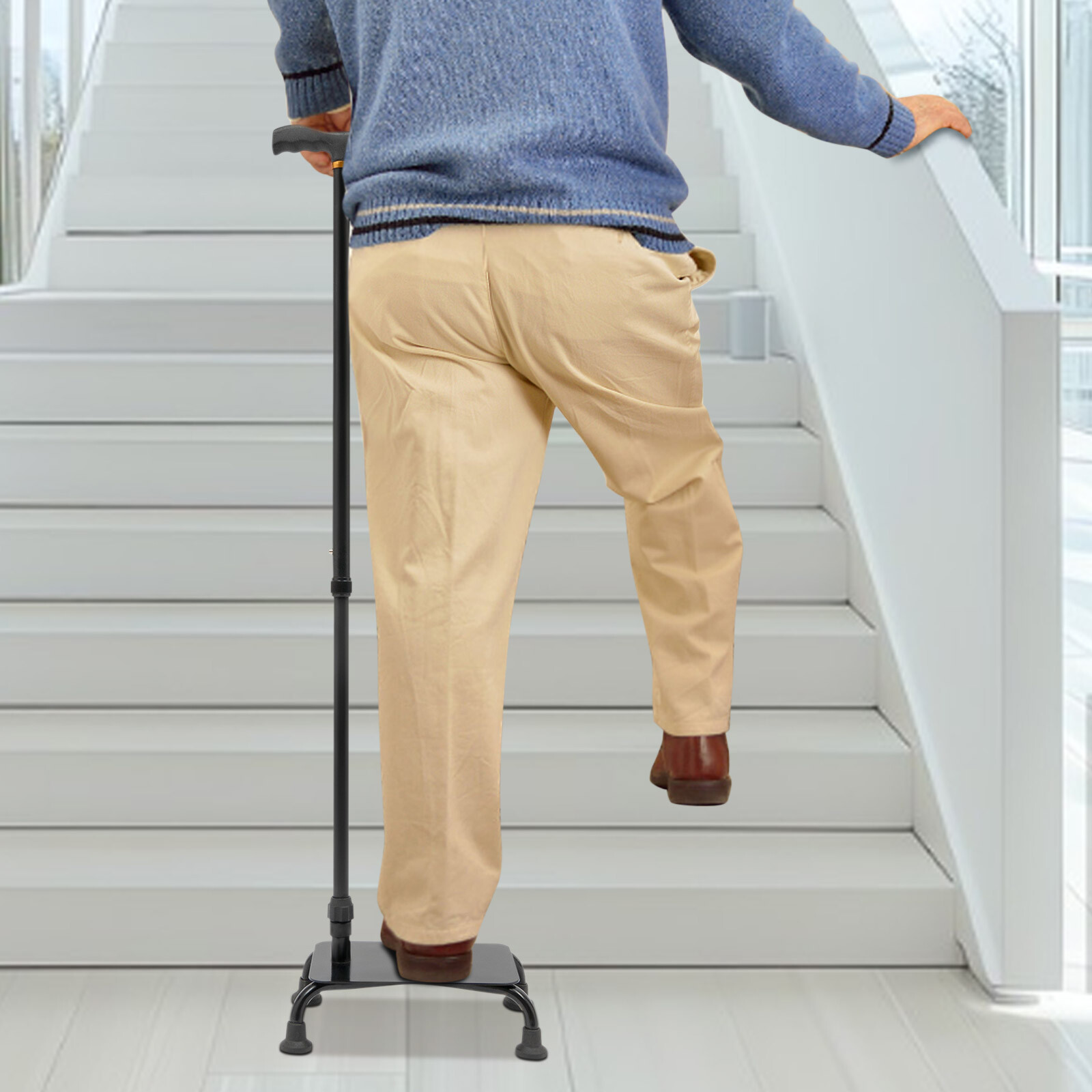 Stair Climbing Assist Cane Walking Stick Stair Lift Aid For Seniors Adjustable
