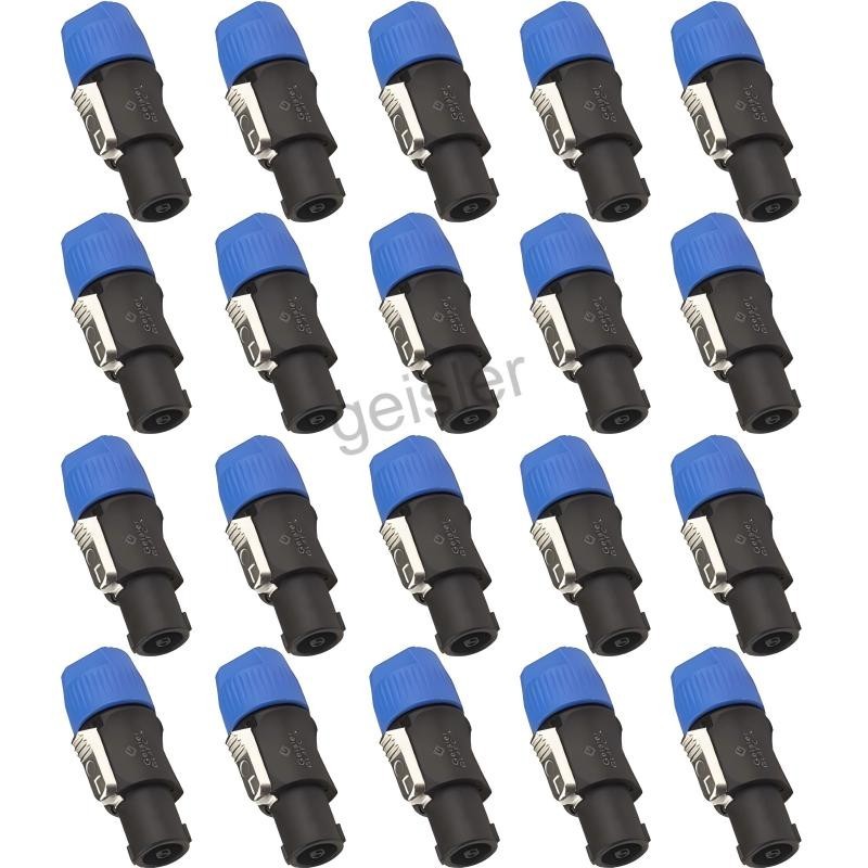 20x4Pin Speakon Twist Lock Plug,Neutrik Compatible Audio Speaker Cable Connector