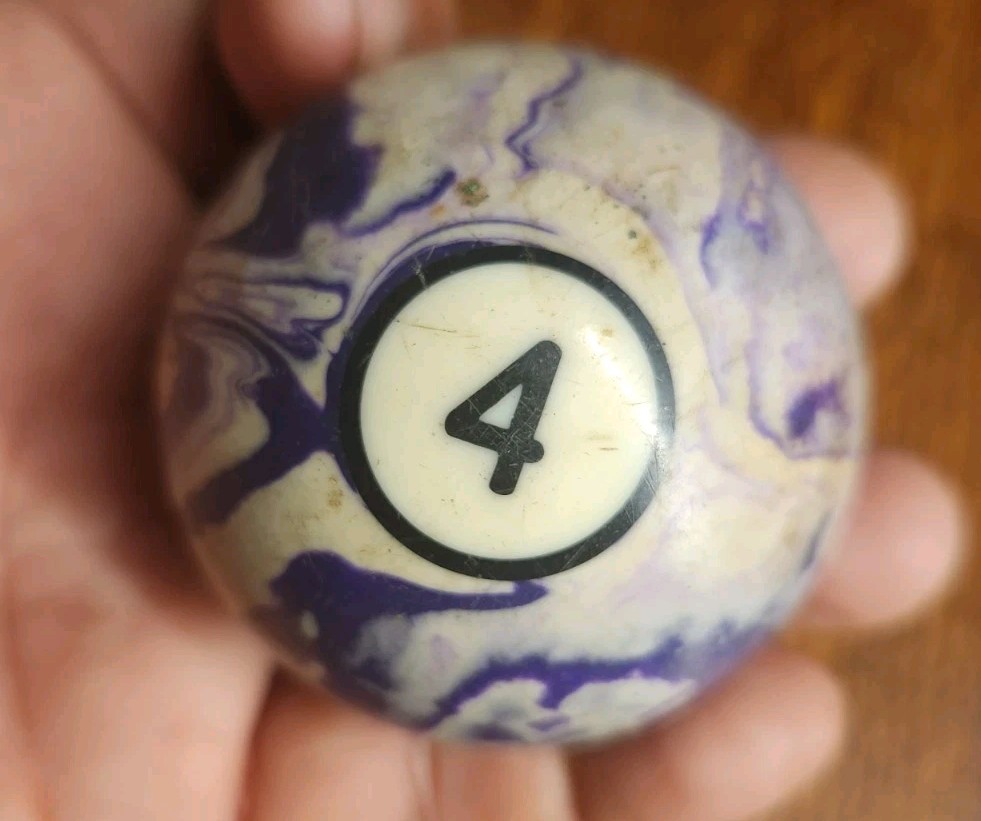 Old Number 4 Replacement Ball Marbled Marble Swirl