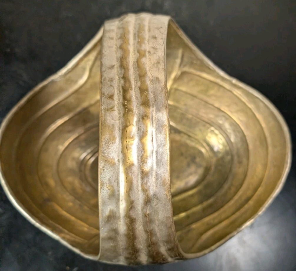 Handcrafted By Goldinger Silversmiths Basket Hammered Pattern Beautiful