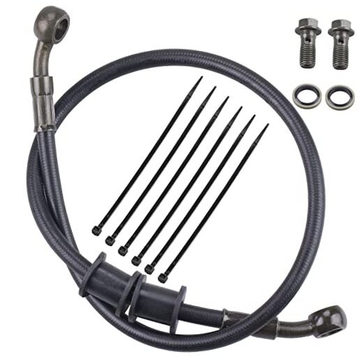 Black Motorcycle Braided Steel Brake Clutch Oil Hoses Line Pipe Pipe for ATV
