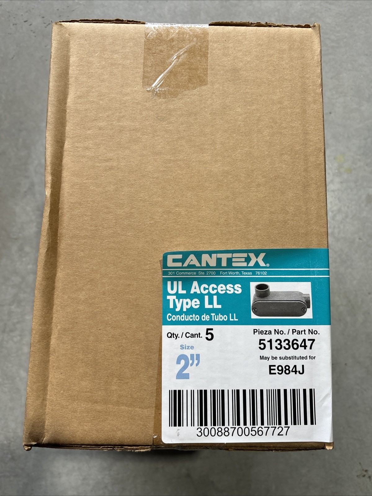 CANTEX 5133647 2IN PVC Conduit Body Case Of 5