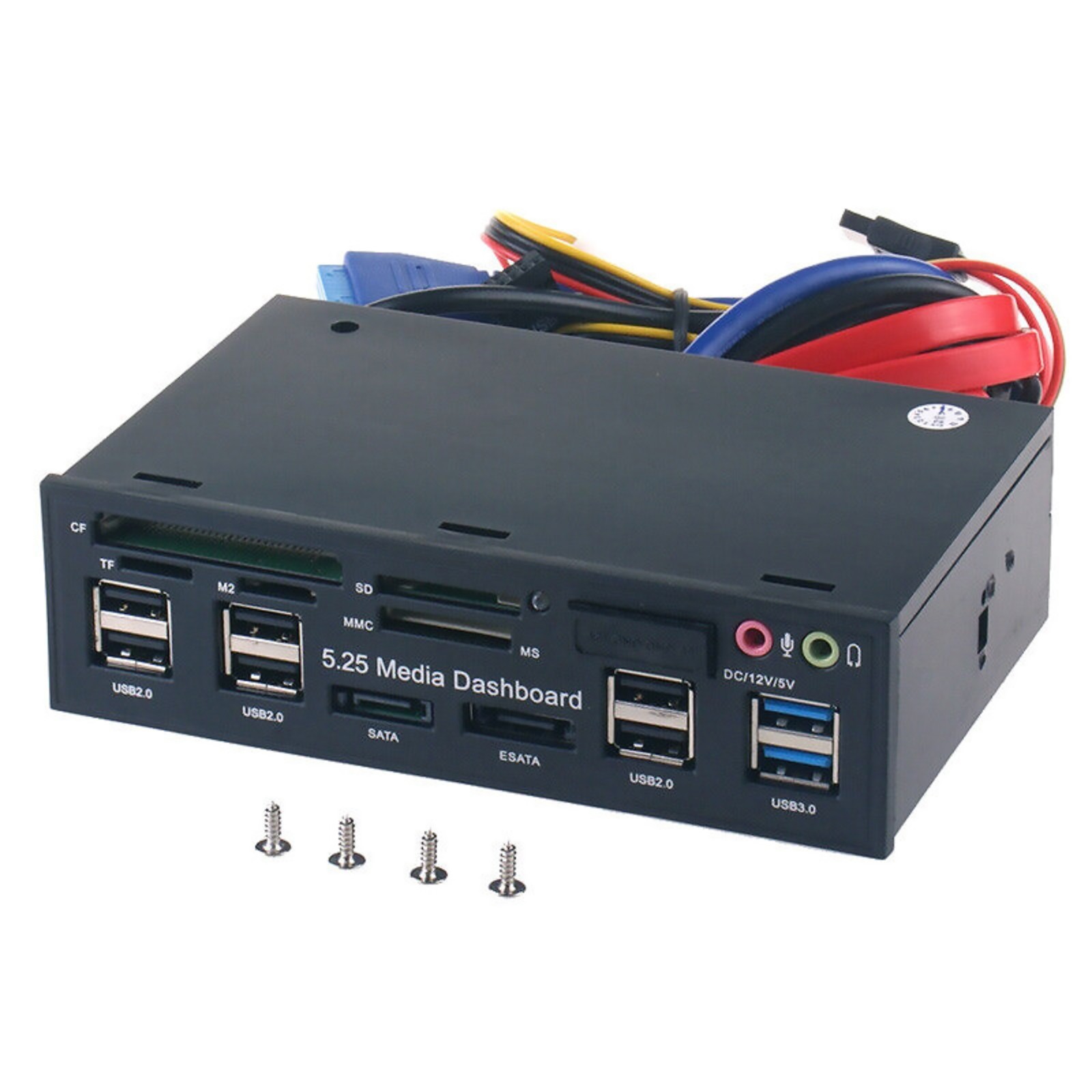 ABS Computer Desktop Optical Drive Multi-Function Panel Dashboard With Screws