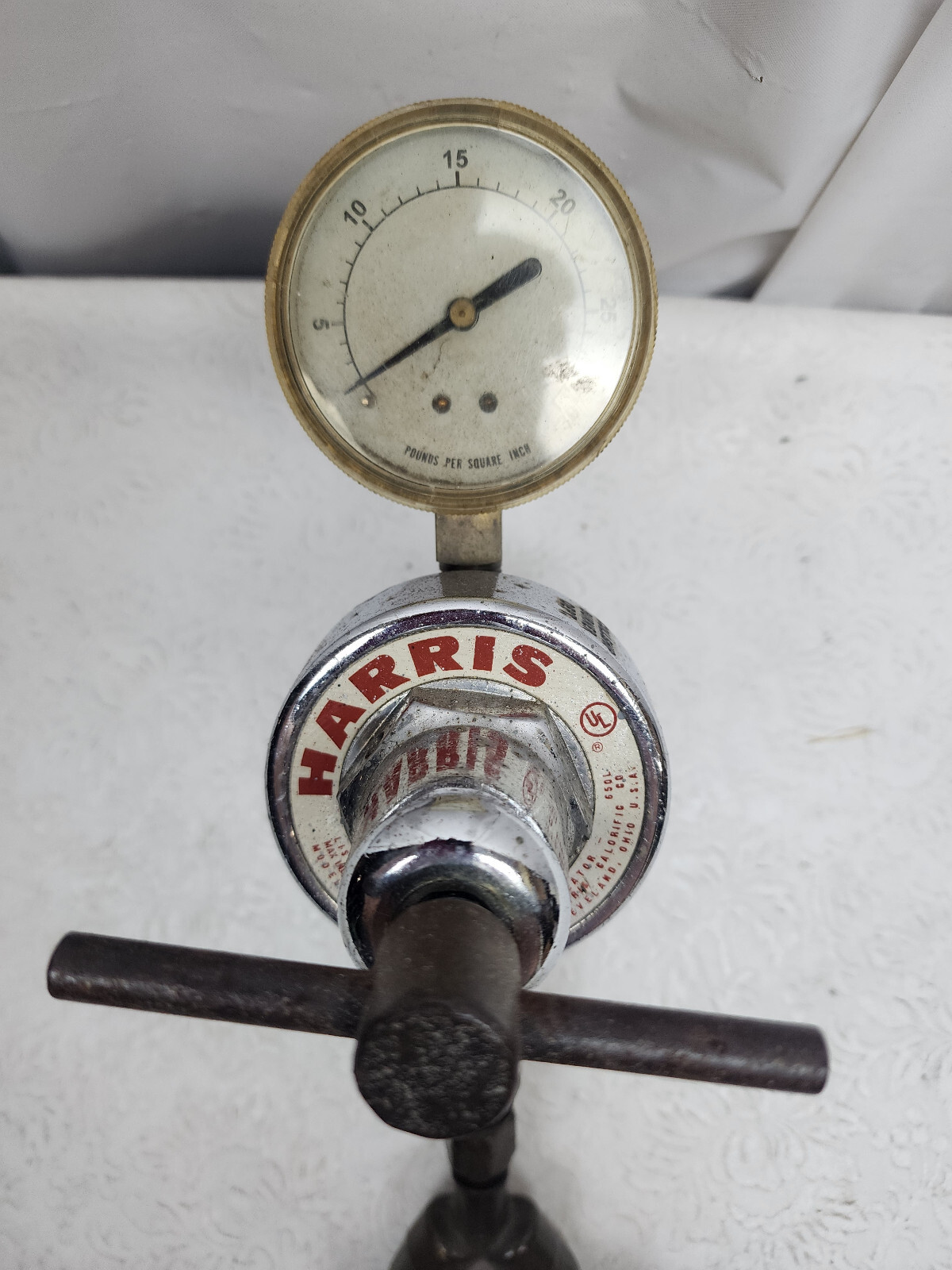 HARRIS Acetylene Regulator 47-50-CL w/ Back Flow Preventer - Used