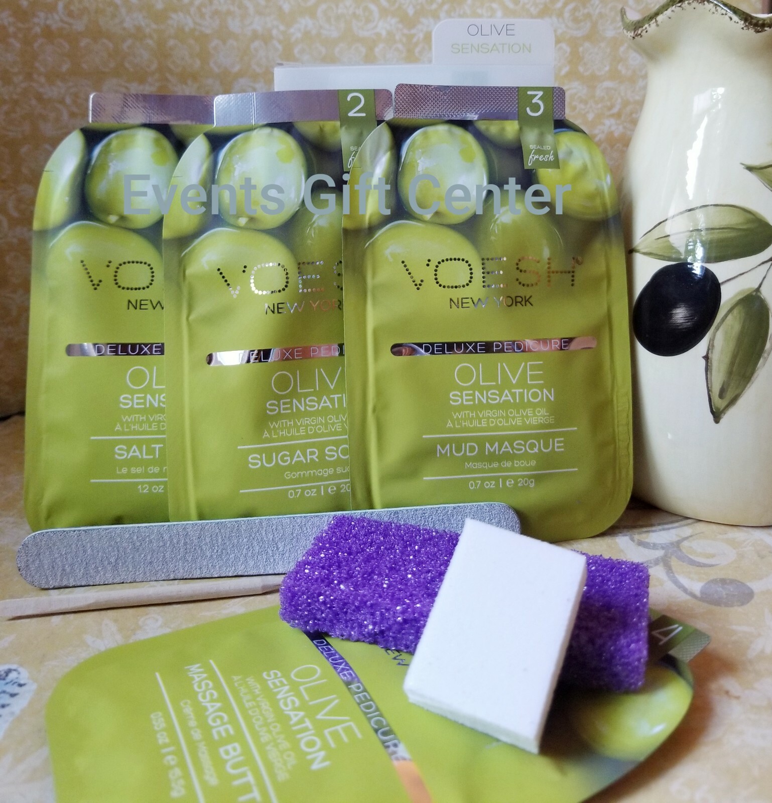 VOESH OLIVE SEN PEDICURE SET 4 IN 1 Kit + NAIL CALLUS CARE FREE FAST SHIPPING