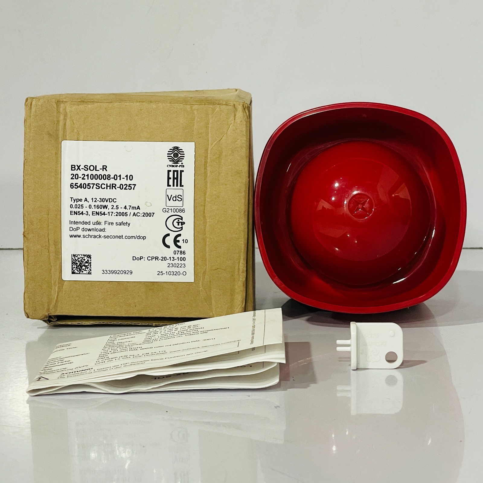 SCHRACK SECONET BX-SOL-R ADDRESSABLE LOOP SOUNDER FIRE ALARM