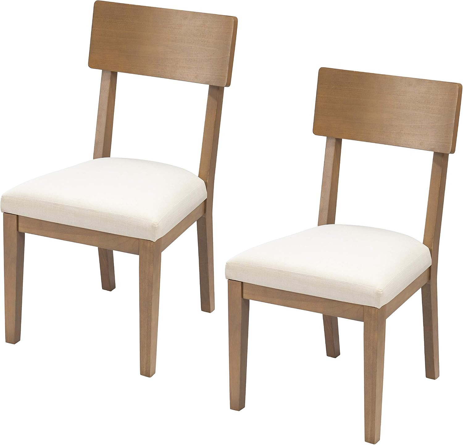 Hambleden 2-Piece Dining Chair Set with Cushions - Natural Finish, Easy Assembly