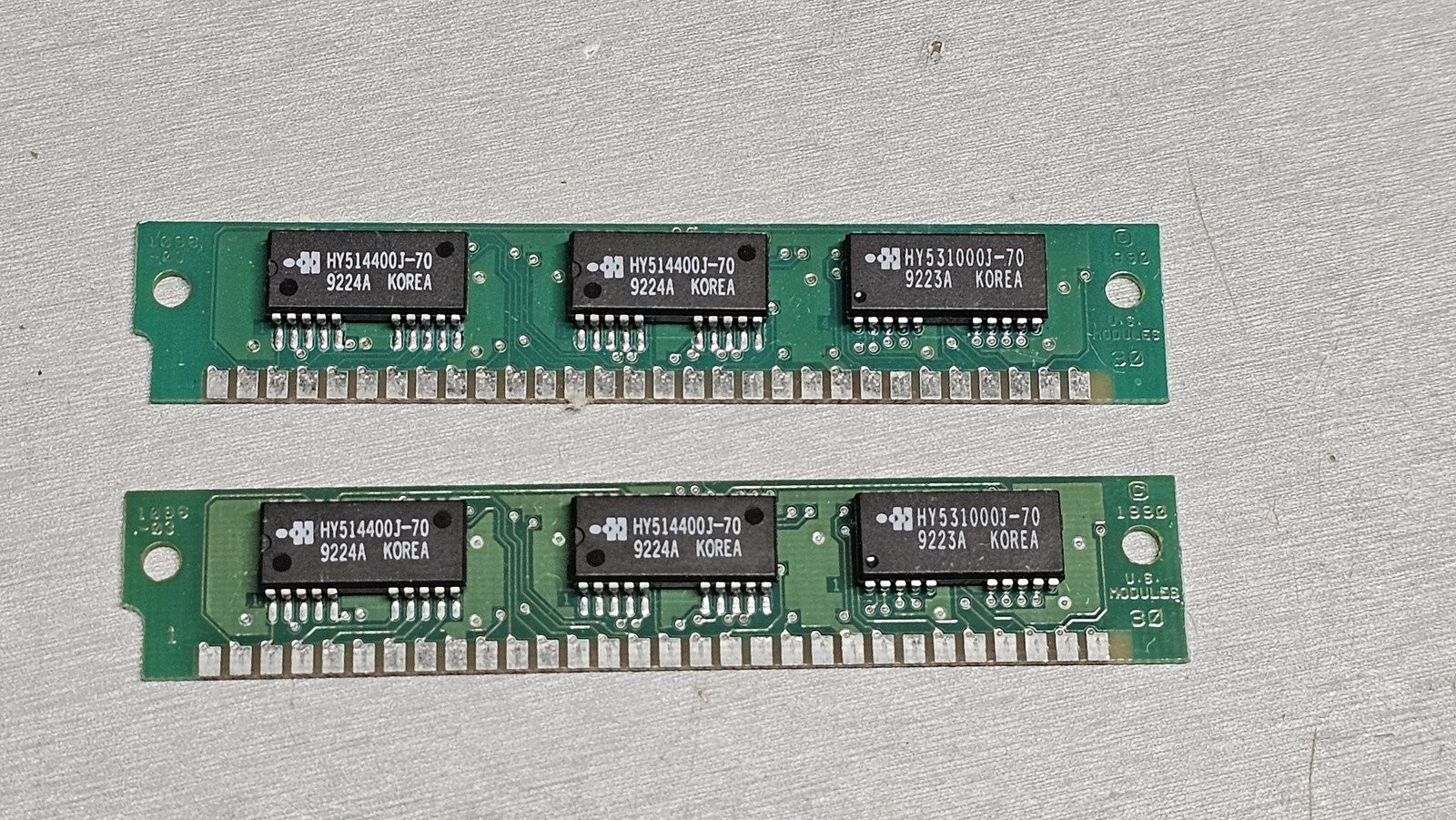 Hyundia HY531000J-70 1MB 30 Pin Simm Set of 2