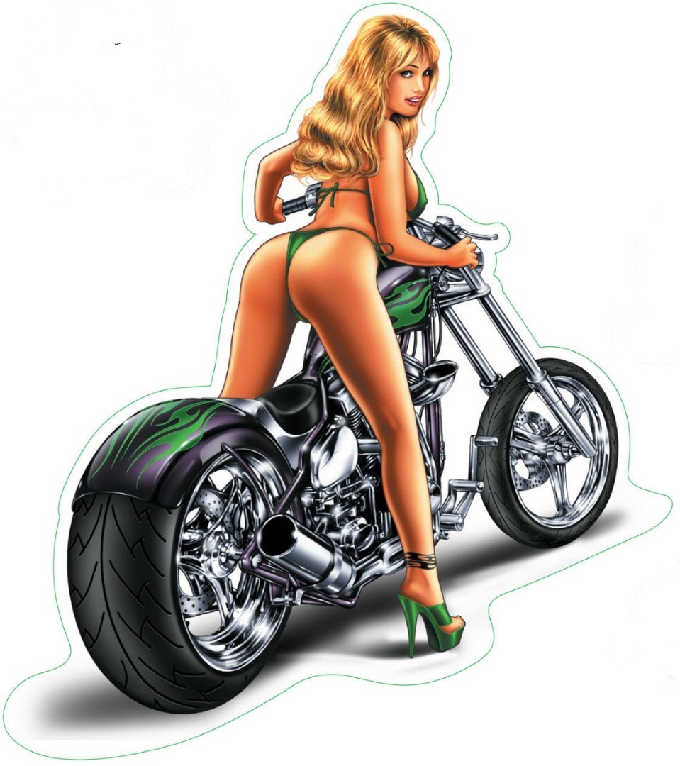 BIKER BABY BLOND BUMPER STICKER TOOLBOX STICKER LAPTOP STICKER WINDOW STICKER