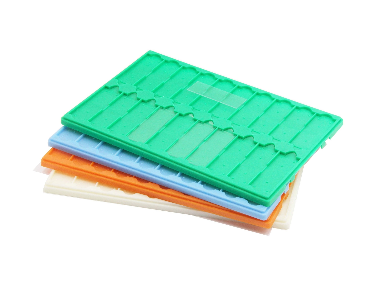 Plastic Microscope Slide Tray; 20 Capacity, Pack of 4