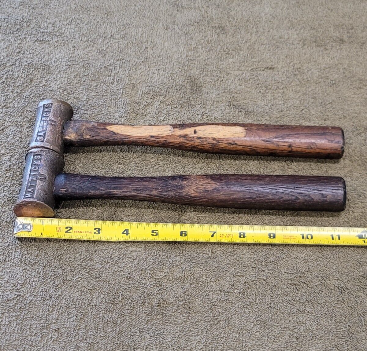 Matticks 1lb Tw Red Brass Dead Blow Hammer 16ozs BOTH