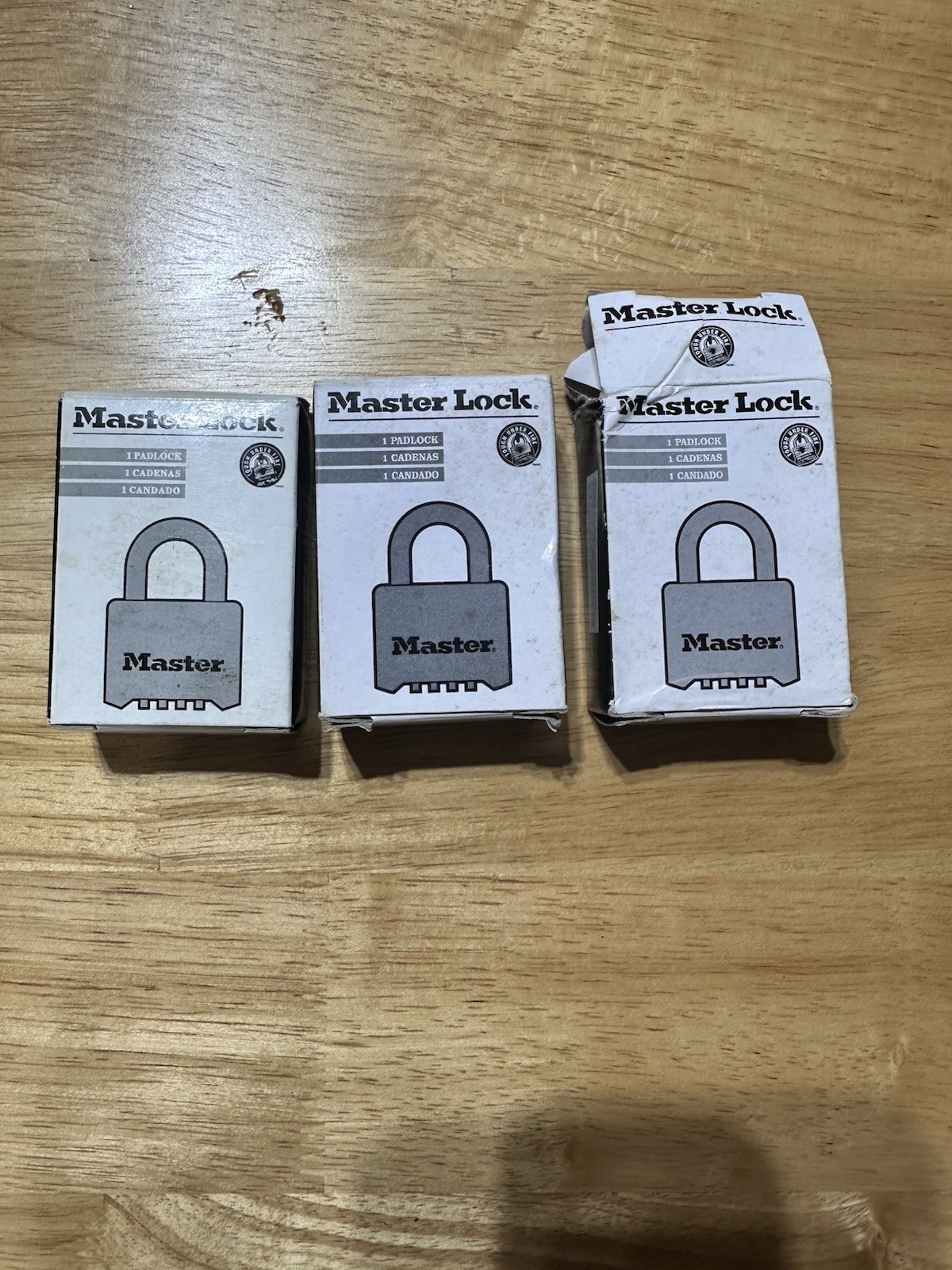 VTG 1999 Master Lock USA 2" 51mm 175 Combination Padlock Lot of 3 with 2 KEYS