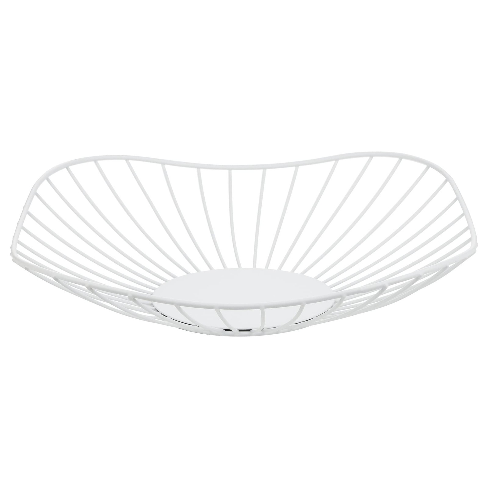 Short Curved-Edge Modern Creative Stylish Single Tier Dish,Metal Iron Wire Fr...