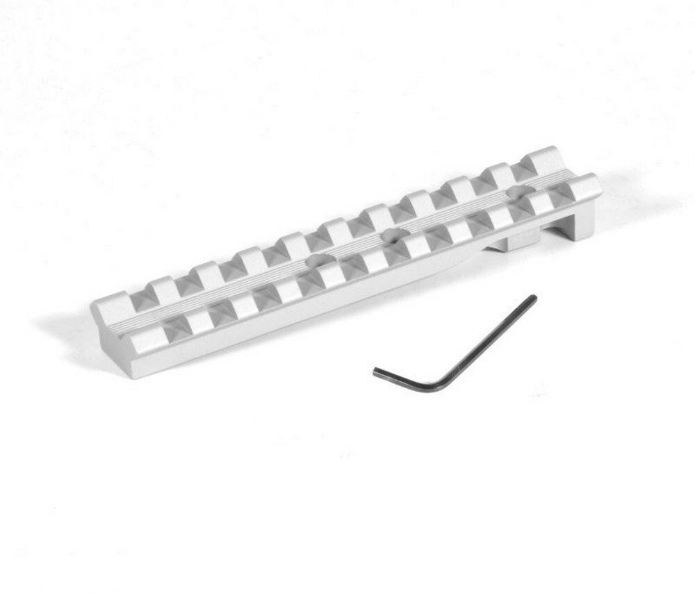EGW Picatinny Rail 0 MOA For Ruger Revolver Blackhawk, Redhawk, Silver - 49004