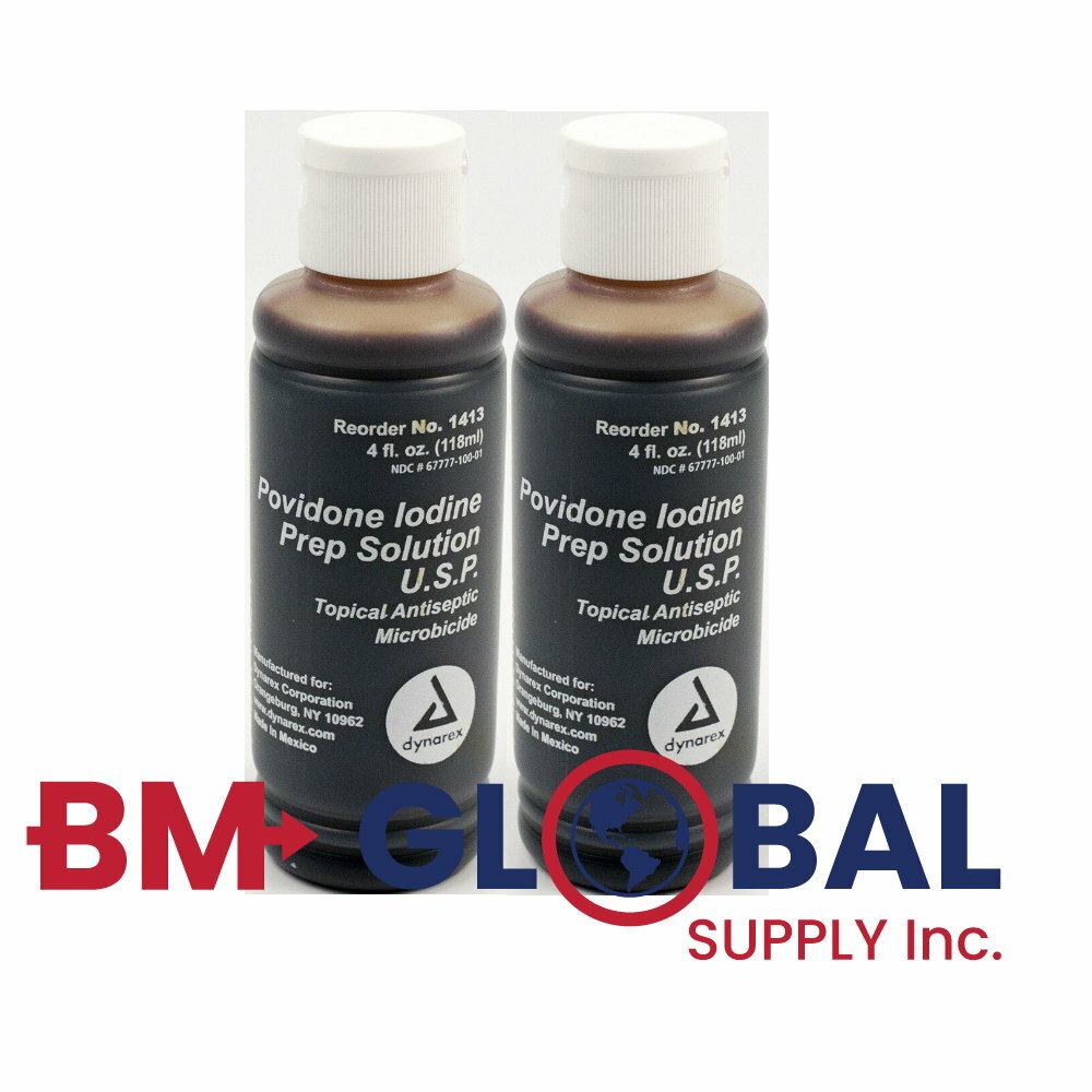 FDA Povidone Iodine Preparation, First Aid Antiseptic Solution – 4 oz, # 1413 &