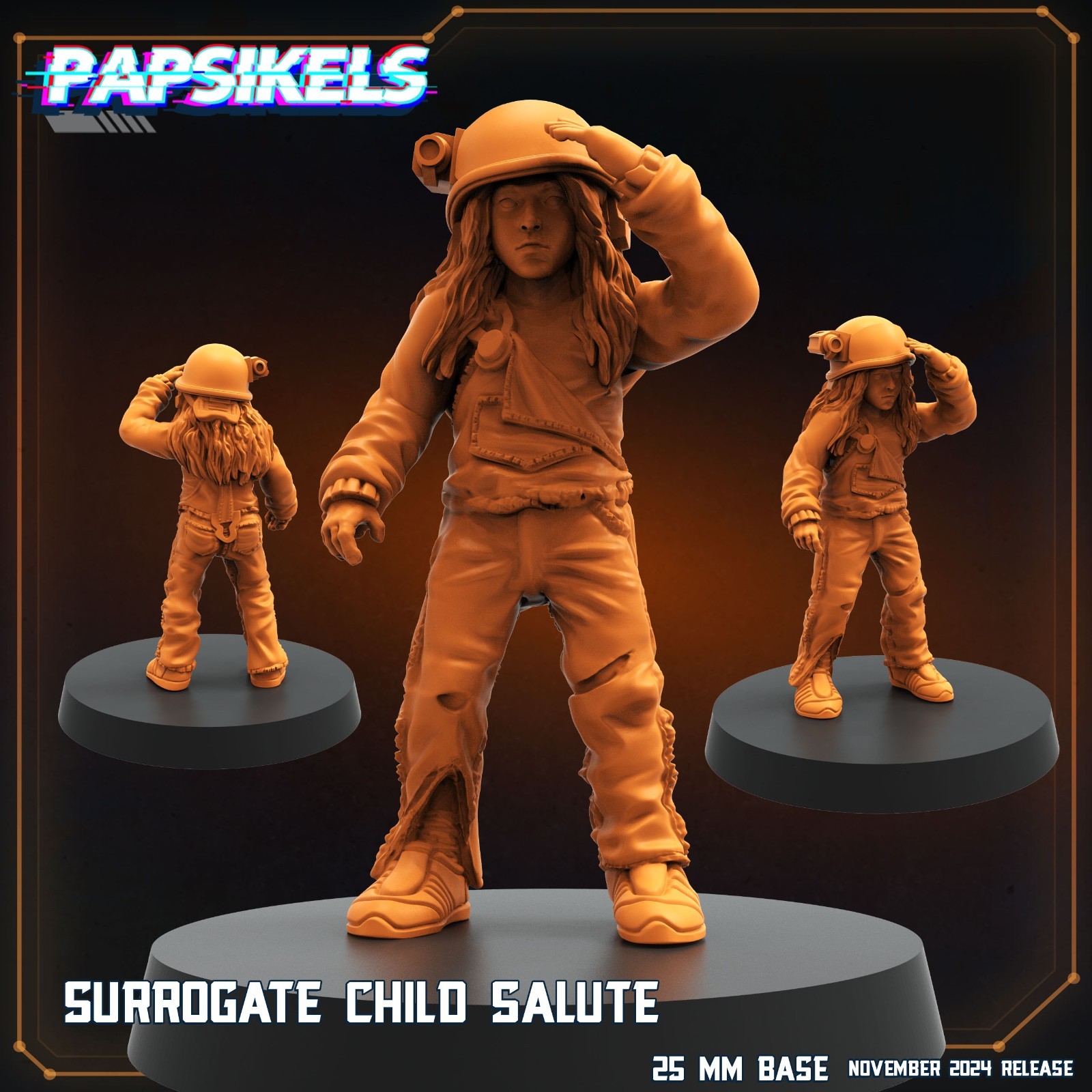 Surrogate Child Salute Papsikels Miniature AvP Aliens, Sci-Fi