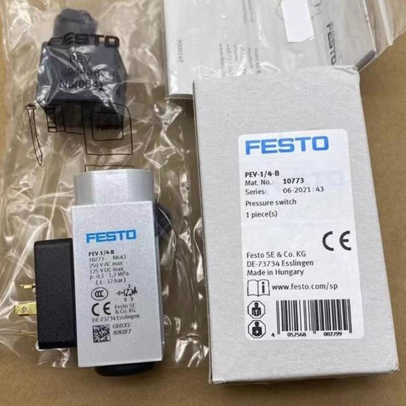 New In Box FESTO PEV-1/4-B 10773 PLC Pressure Switch 24VDC