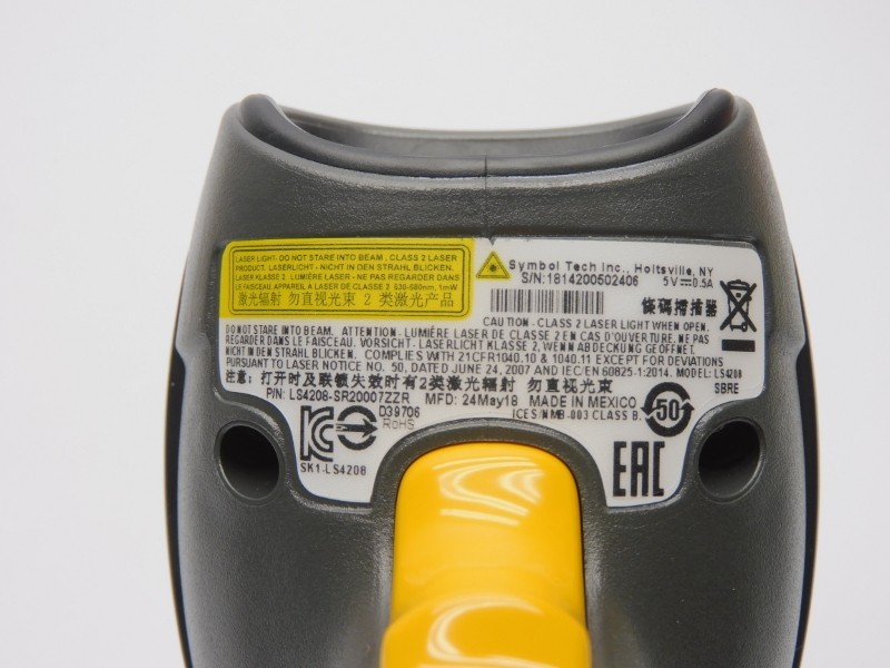 SYMBOL LS4208-SR20007ZZR 5V 0.5A NSMP