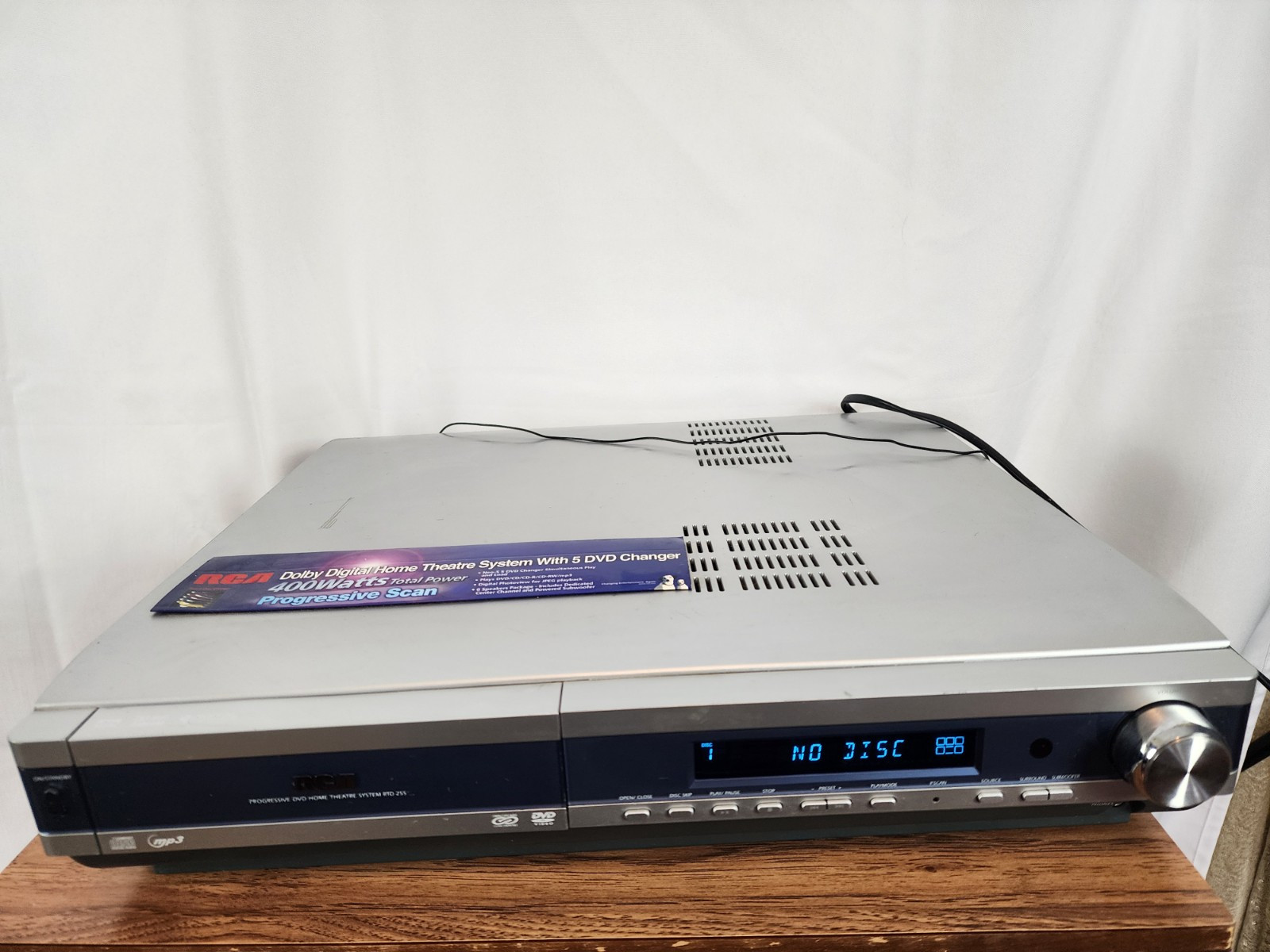 RCA  RTD-255 5 Disc DVD Home Theater System Receiver - TESTED