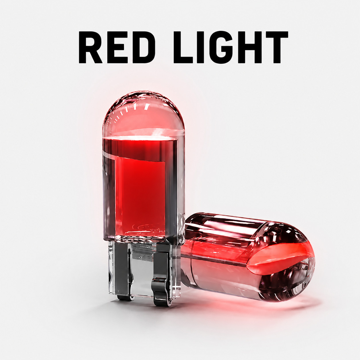 4PCS RED Light Car Light T10 COB Lamp Auto Upgrade Bulb LED License Plate