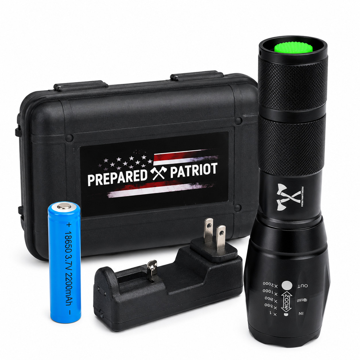 Prepared Patriot X900 Tactical Flashlight LED Rechargeable Zoom Flashlight