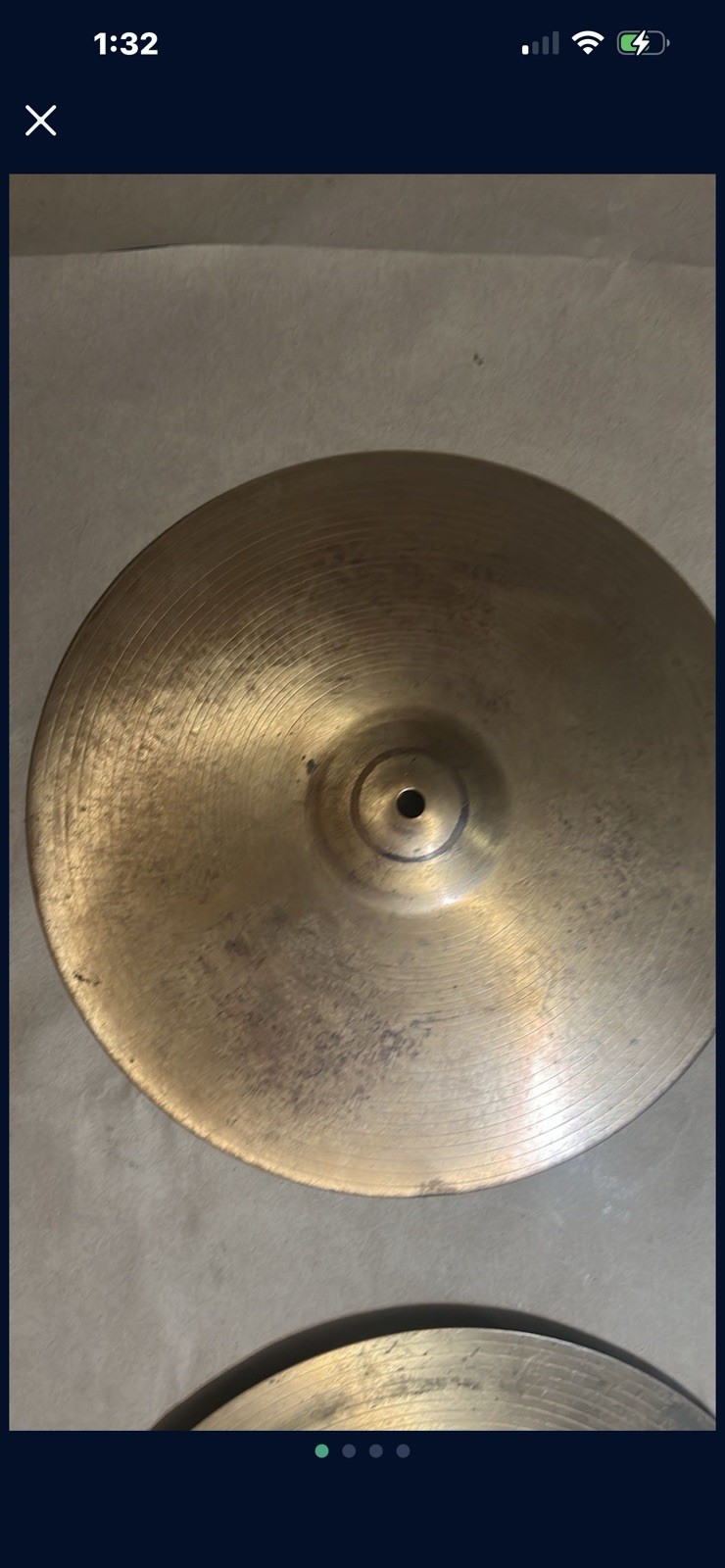 Metal Cymbal Set Percussion Instrument 2 Pieces Drum Accessory