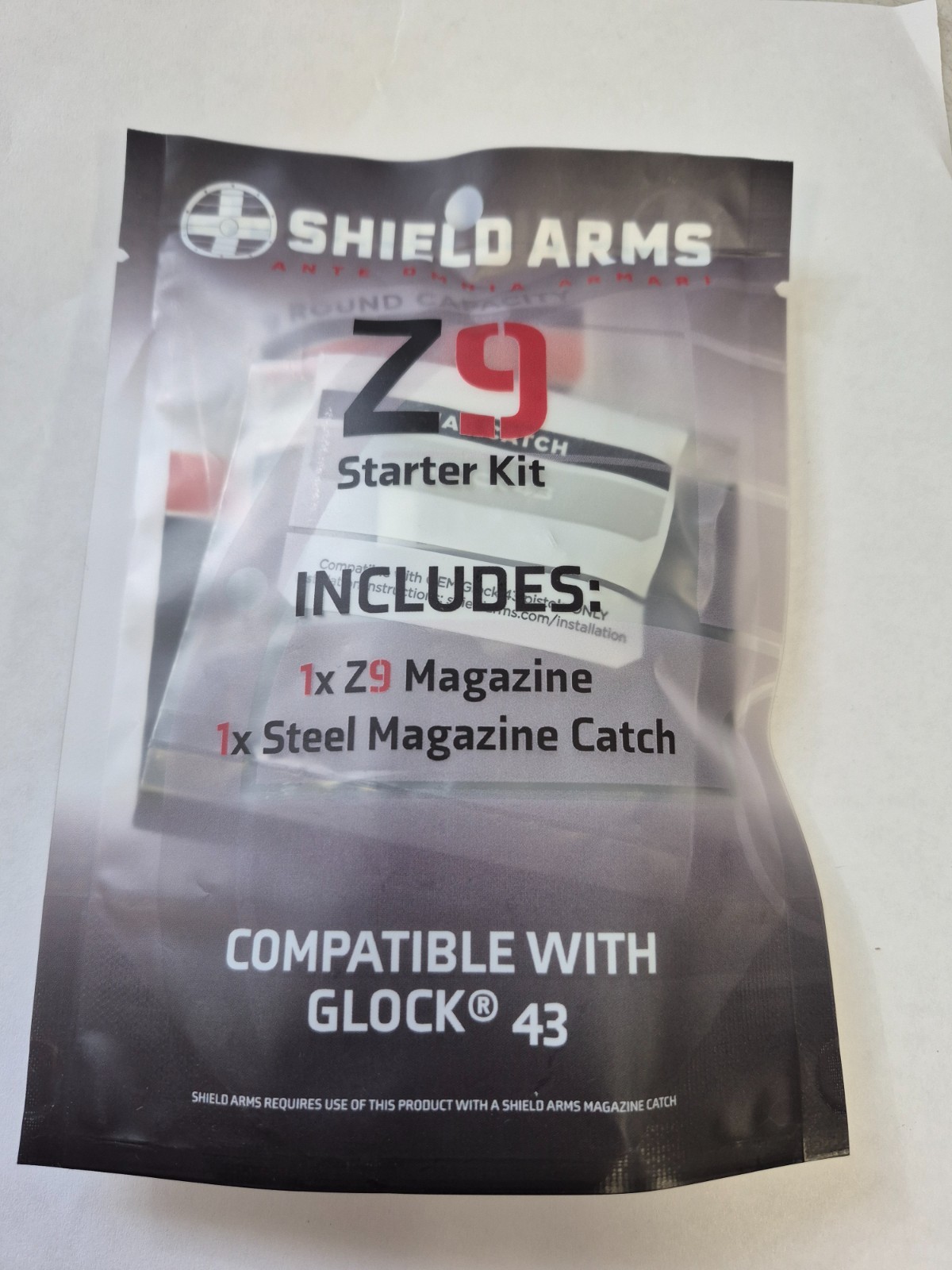 Brand New Shield Arms Z9 Start Kit - 1 Z9 9 round G43 Magazine &steel mag catch