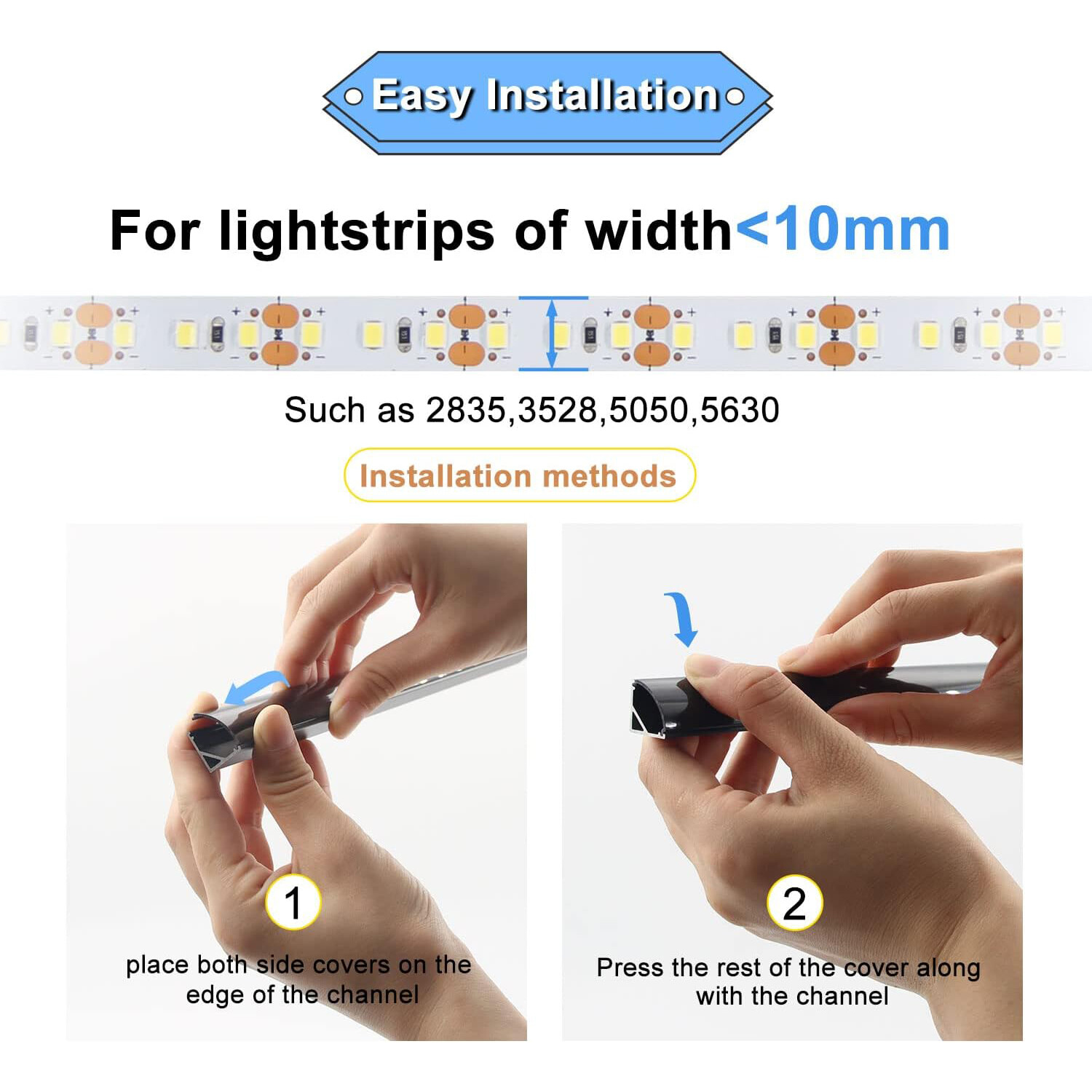 V Shape Black LED Diffuser Channel System Aluminum Profile for LED Strip + Cover