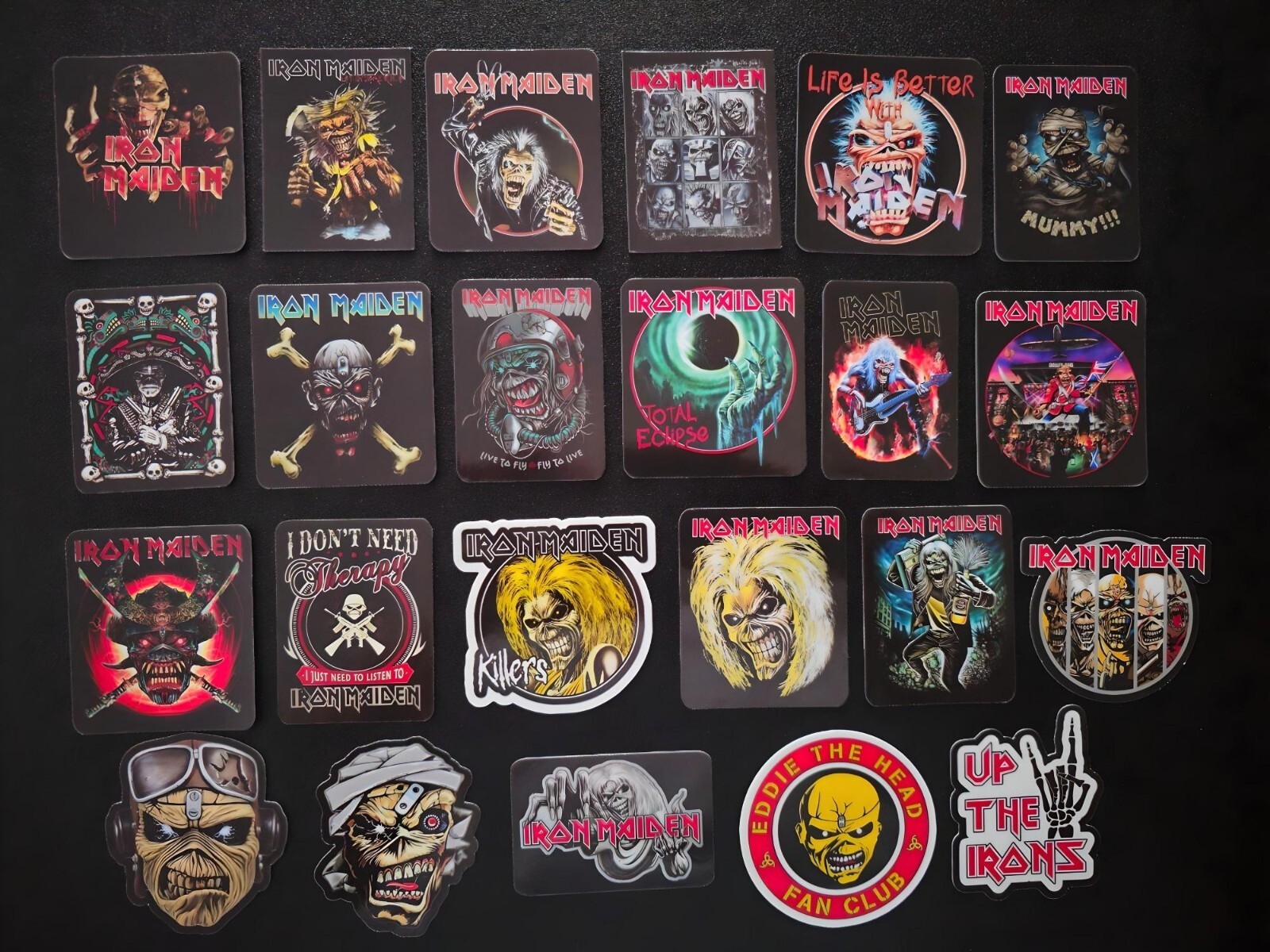 Iron Maiden Inspired Stickers Eddie The Head Decals Up The Irons Heavy Metal