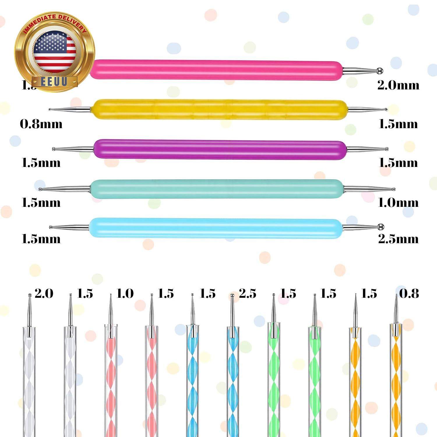 10Pcs Dotting Tools Set, Pattern Tracing Stylus Ball Embossing Stylus for Transf