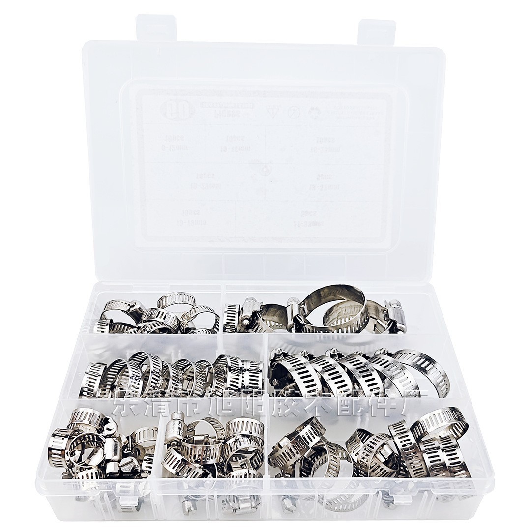 8-38mm 60pc 304 Stainless Steel Adjustable Screw Band Warm Drive Hose Clamp
