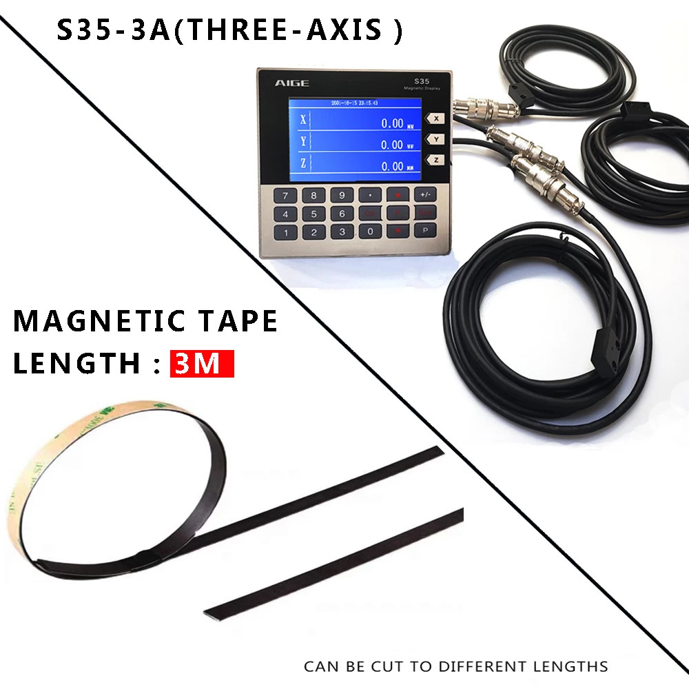 3Axis LCD DRO Magnetic Linear Scale Sensor CNC Encoder Woodworking Machine Lathe