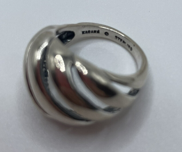 Kabana Sterling Silver 925 Dome Ring Size 6