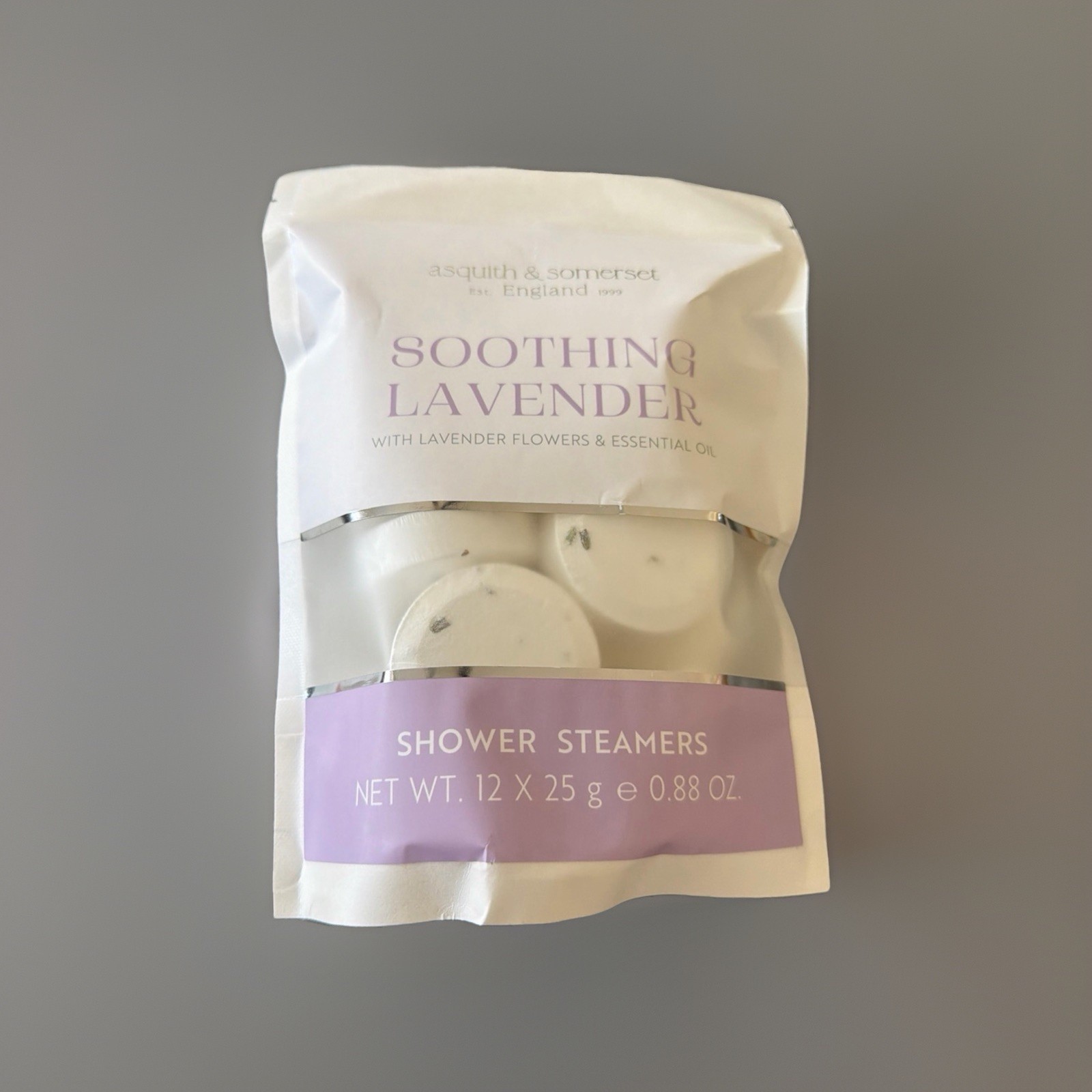 12pc Asquith & Somerset soothing LAVENDER Scented Shower Steamers  .88oz ea New