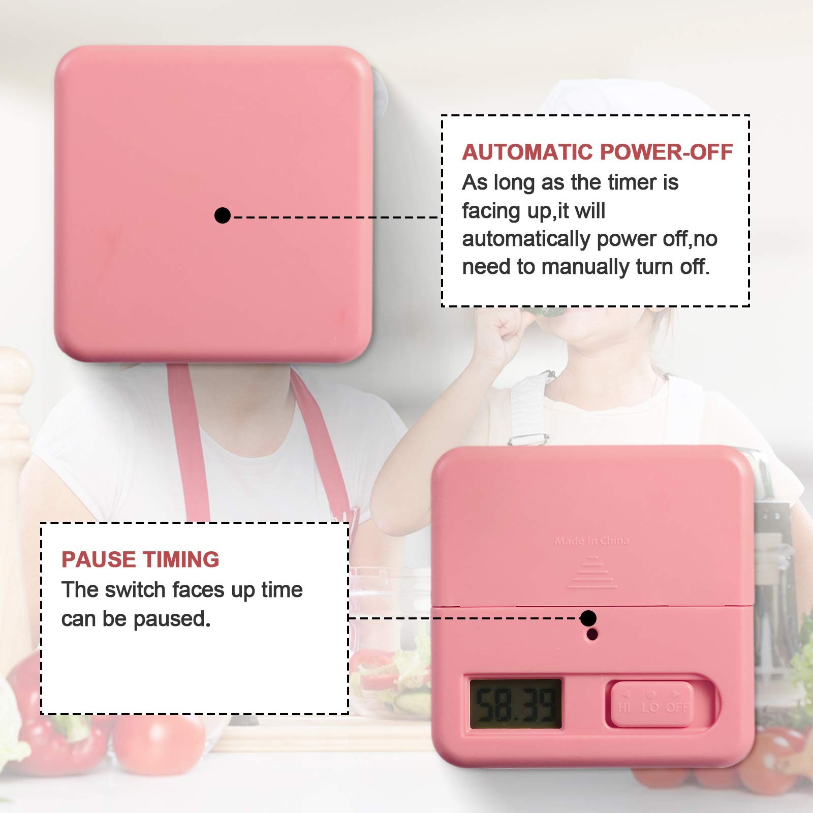 Cube Timer, Gravity Sensor Flip Timer for ADHD Productivity, Classroom Kitche...