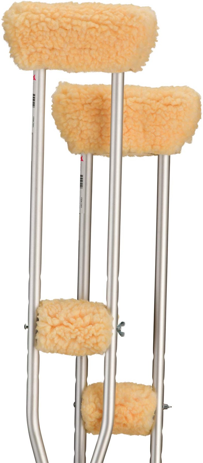 Medical Products Sheepskin Fleece Crutch Pads, Universal Fit Padded Cushion F...