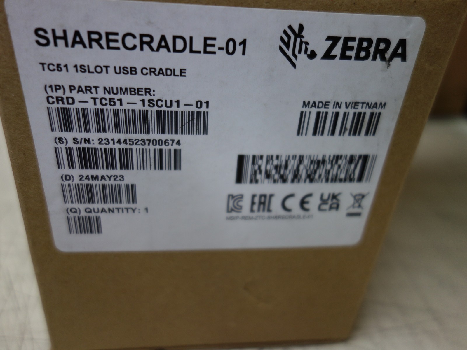 Zebra CRD-TC51-1SCU1-01 1-Slot Charge Cradle SHARECRADLE-01 for TC51 & TC56 *NEW