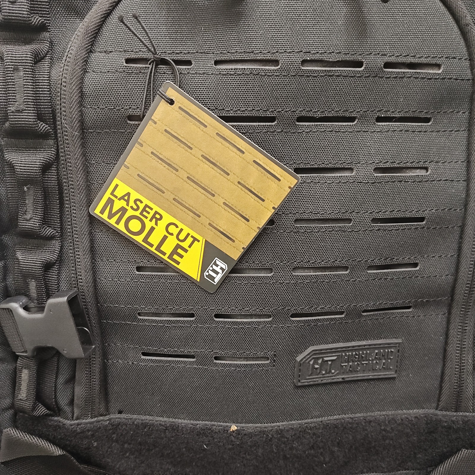HIGHLAND TACTICAL Foxtrot Black Backpack Web Molle NWT