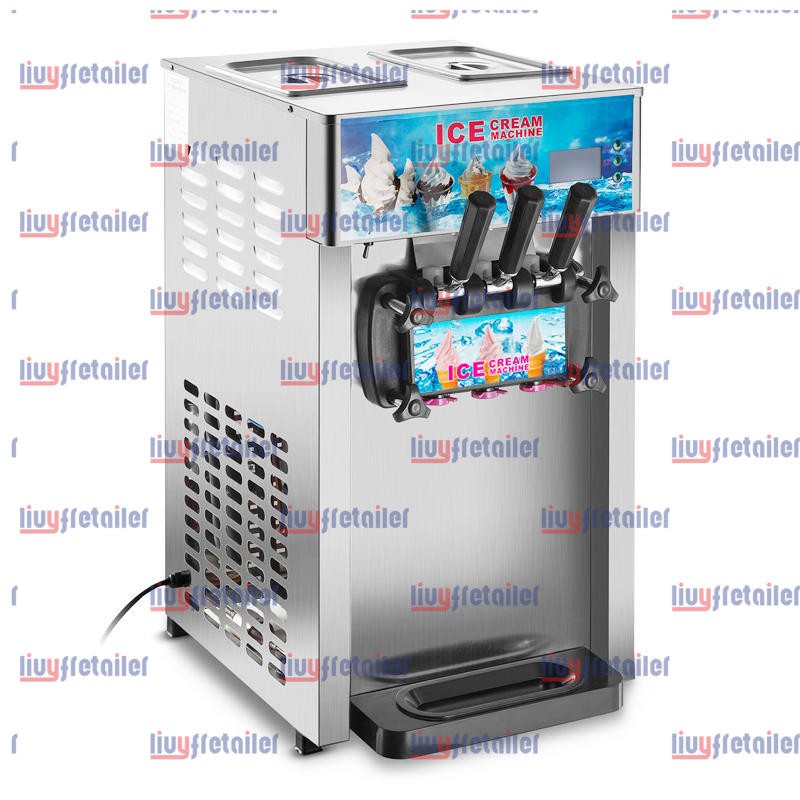 3 Flavor Commercial Frozen Ice Cream Cones Machine Soft Ice Cream Machine 220V
