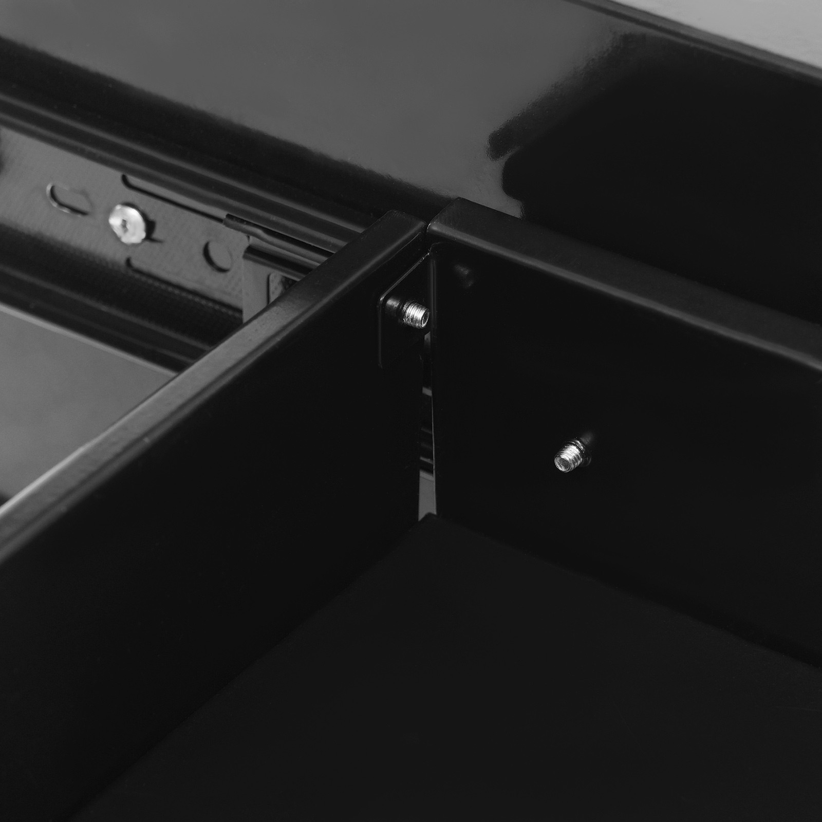 Black Dual Level 16" Pull Out Under Desk Storage Drawer Set