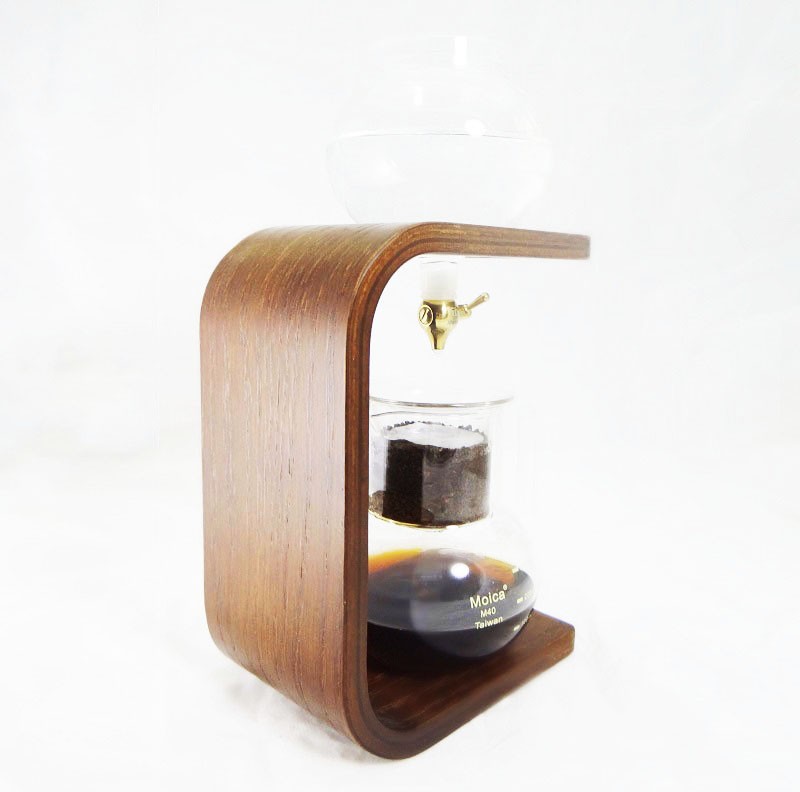 Kyoto Style Cold Brew Coffee Maker Dutch Drip Tower Wood Glass 400ML Taiwan Bike