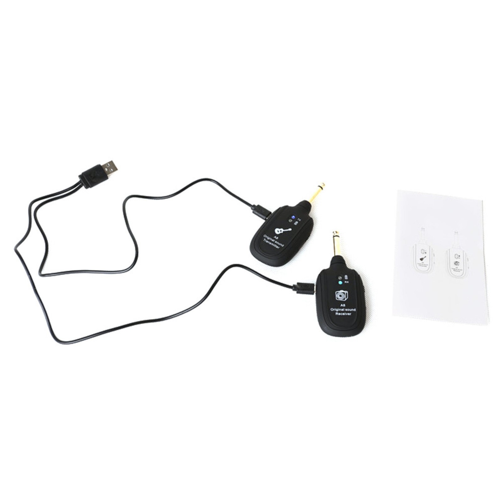 1 Pair Guitar Wireless Transmission System Instrument Audio Transmitter Receiver