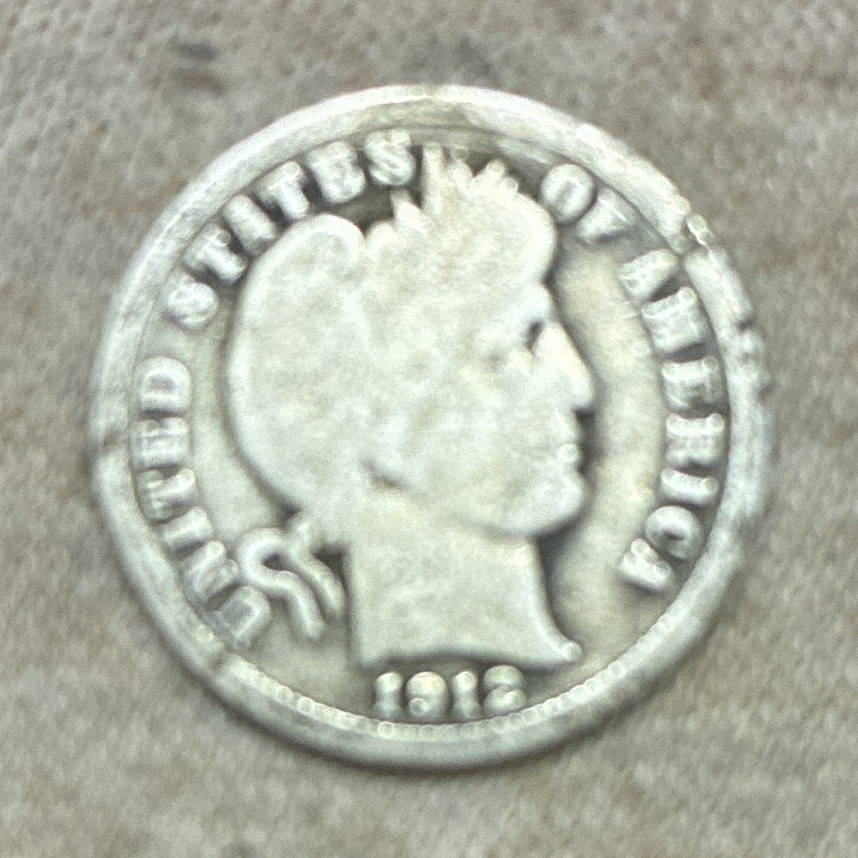 1912 Barber Dime 10C Silver Business Strike Philadelphia Mint KM#113