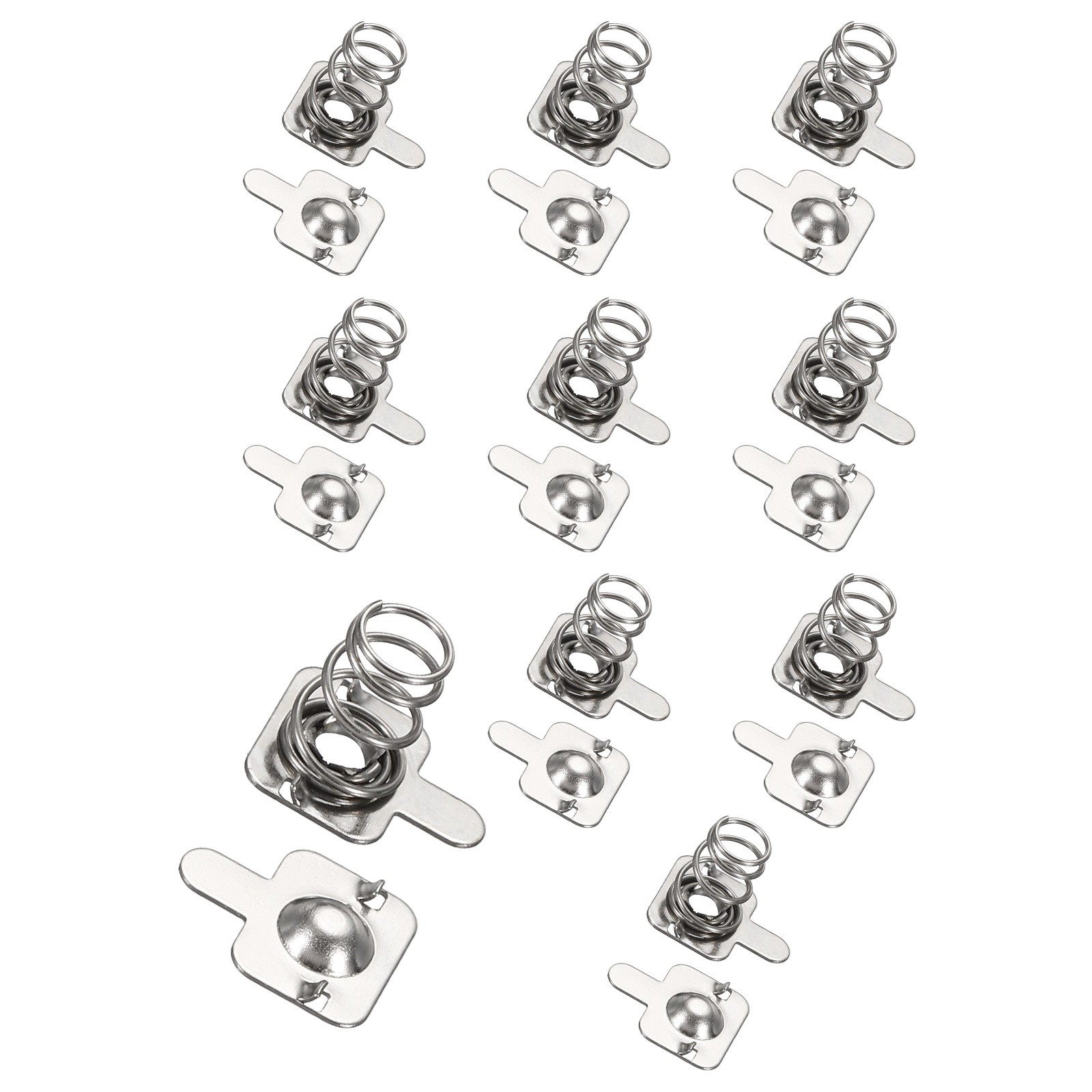 10Pcs Battery Spring Contact 9 x 7mm Positive Negative Unipolar, One Way