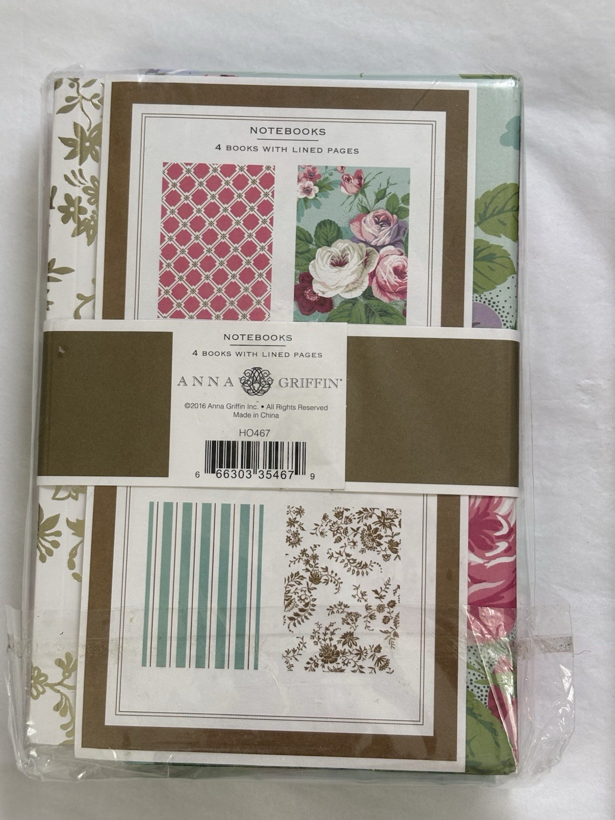 New Anna Griffin 4 Pack Mini Lined Notebooks Gift Box Set & 1 List/Note Pad 2016