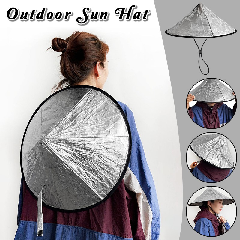 Fishing Umbrella Hat Ultralight Folding Sun Cap Rainproof Sunproof Hiking Hat