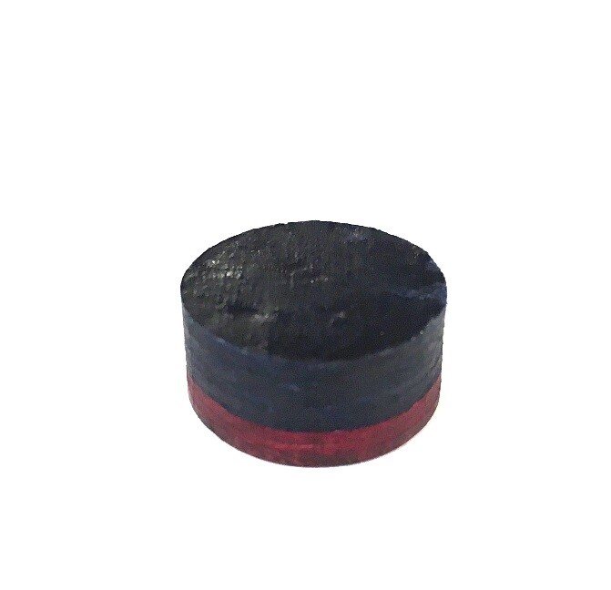 1 Sarin Tip by Tiger - 14mm Layered Blue & Red Laminated Pool Cue Tip - No Logo